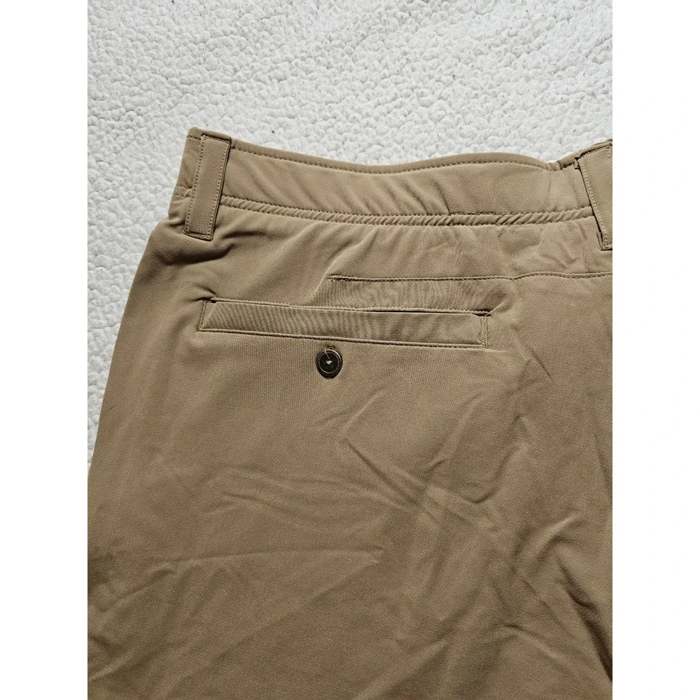 Arctic Cool Mens Tan Khaki Instant Cooling Performance Golf Shorts Size 38